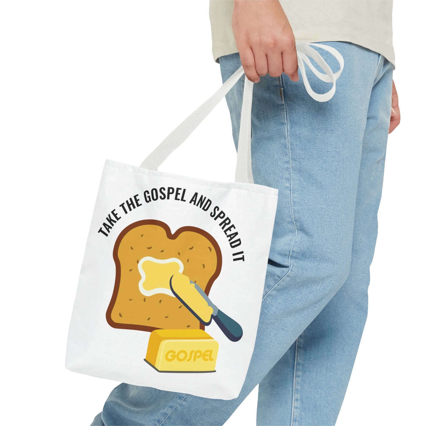Take the Gospel and Spread It Tote Bag - Inspirational Tote Bag - Motivational Tote Bag