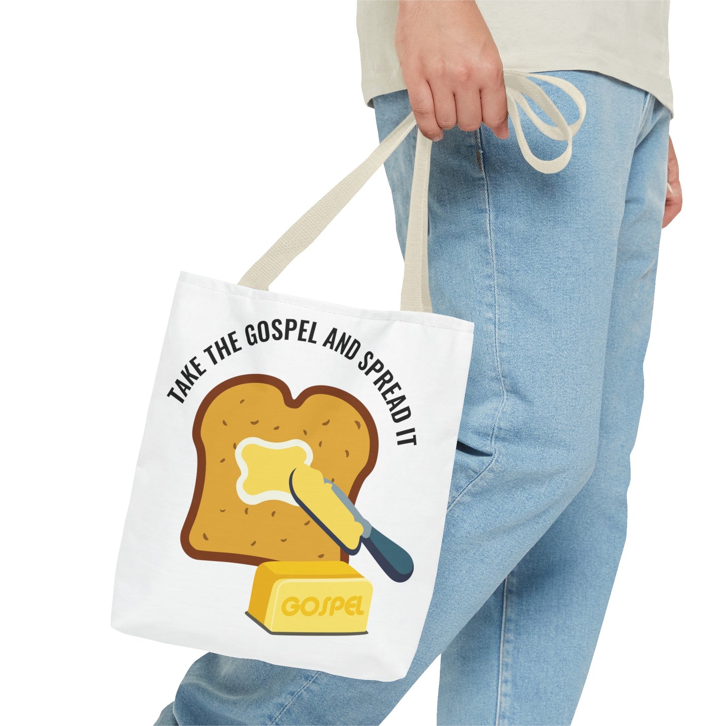 Take the Gospel and Spread It Tote Bag - Inspirational Tote Bag - Motivational Tote Bag