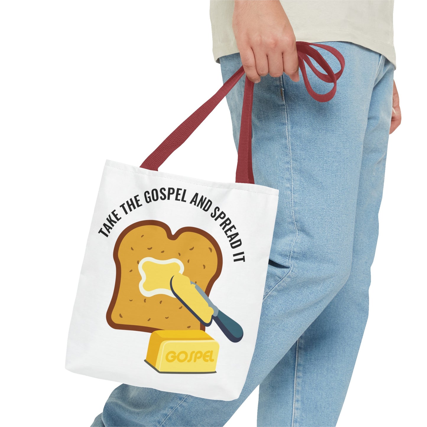 Take the Gospel and Spread It Tote Bag - Inspirational Tote Bag - Motivational Tote Bag